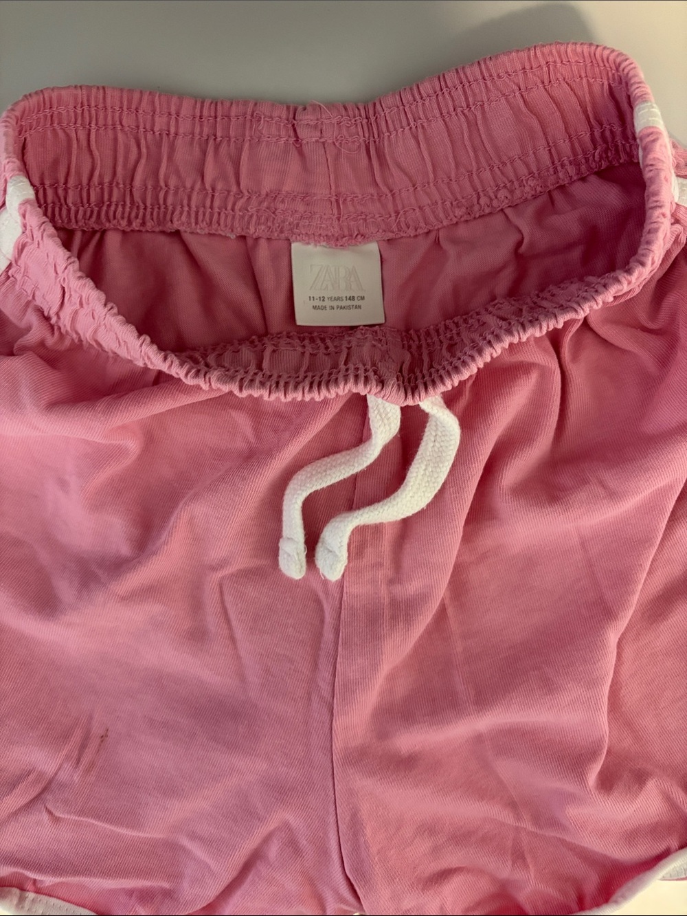 Zara Pink Elastic-Waist Drawstring Shorts